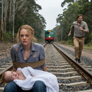 The train whistle pierced the sunset air—and when Noah sprinted toward